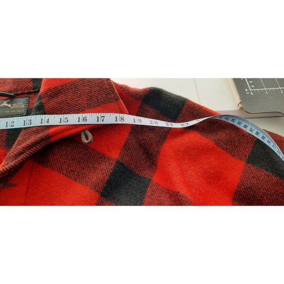 Vtg 60s Hirsch Weis Buffalo Plaid Wool Hunting Coat. - Picture 6 of 12